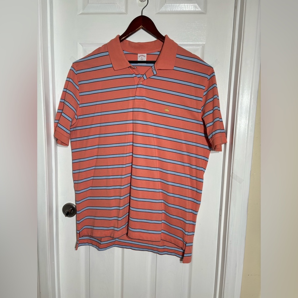 Brooks Brothers Strip Regular Fit Polo Shirt Size XL